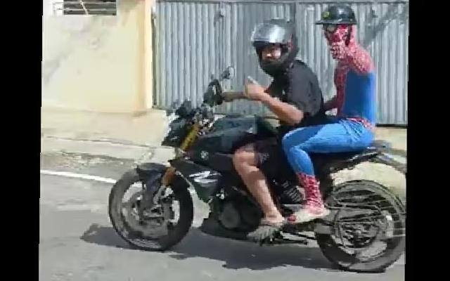 Spider-Man Bike Ride in Bengaluru Sparks Viral Sensation - News Karnataka