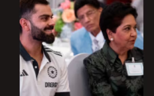 Viral pic of Virat Kohli sitting next to Indra Nooyi at New York event - News Karnataka