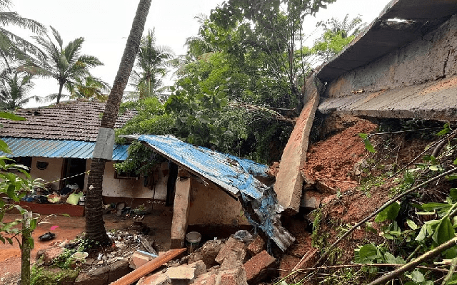 Hill Subsidence and Rain Damage Wreak Havoc in Mangalore - News Karnataka