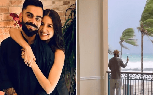 Virat Kohli Video Calls Anushka Sharma To Show Barbados Hurricane - News Karnataka