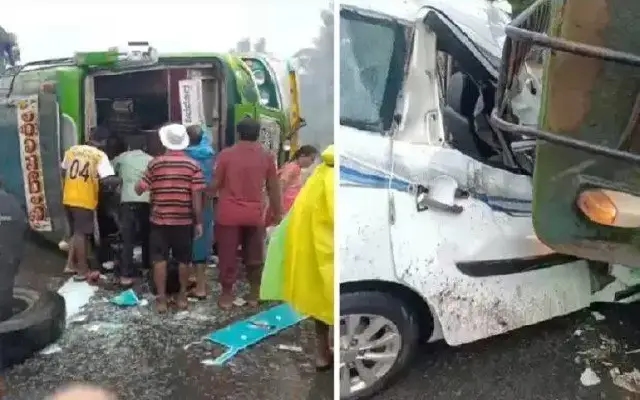 Fatal Collision Between Car and Bus Near Shivamogga Claims Driver's Life - News Karnataka