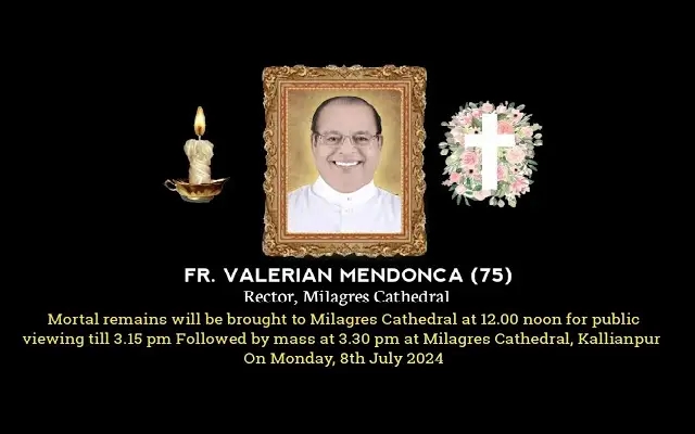 In Memoriam: Fr. Valerian Mendonca (1949 – 2024) - News Karnataka