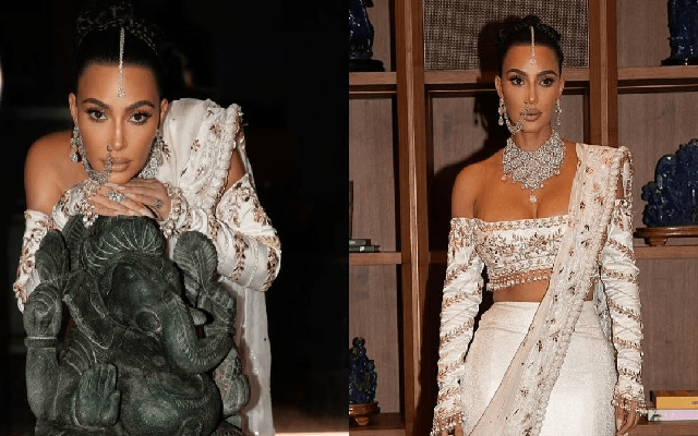 Kim Kardashian Faces Backlash Over Ganesha Photo at Ambani Wedding - News Karnataka