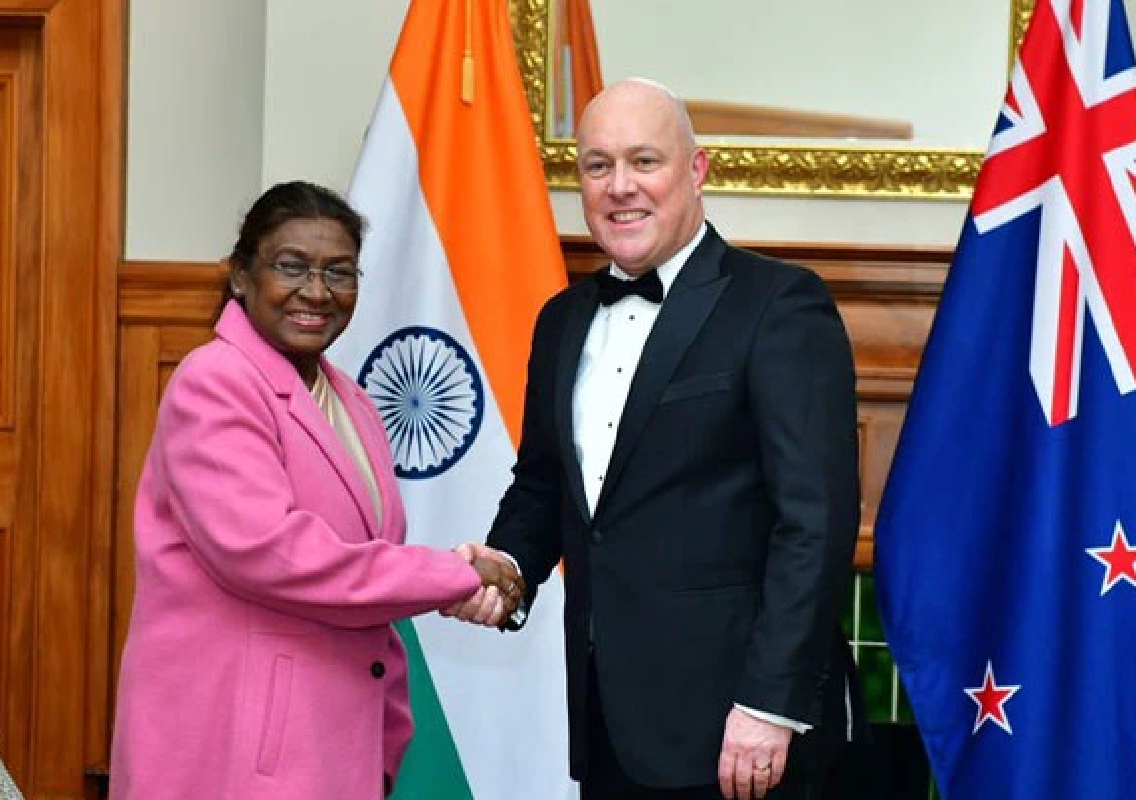 New Zealand Prime Minister Discusses Key Issues with President Murmu - News Karnataka