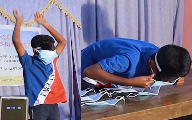 Indian Teen Sets World Record in Fastest Mask Application, Netizens Unimpressed - News Karnataka