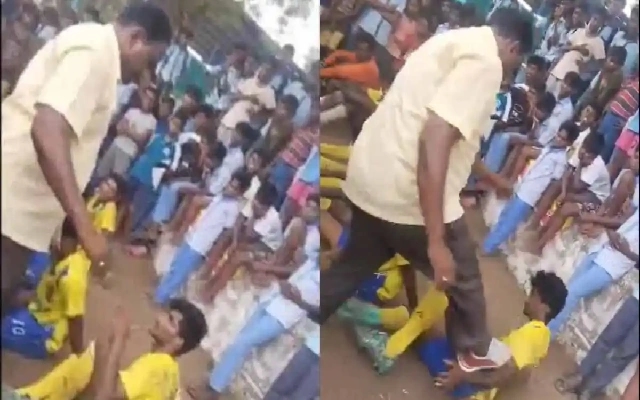 Tamil Nadu Teacher Suspended After Video of Student Assault Goes Viral - News Karnataka