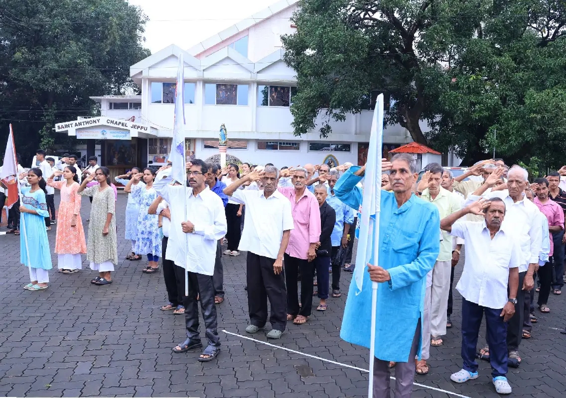 St Anthony Ashram Residents Celebrate 78th Independence Day - News Karnataka