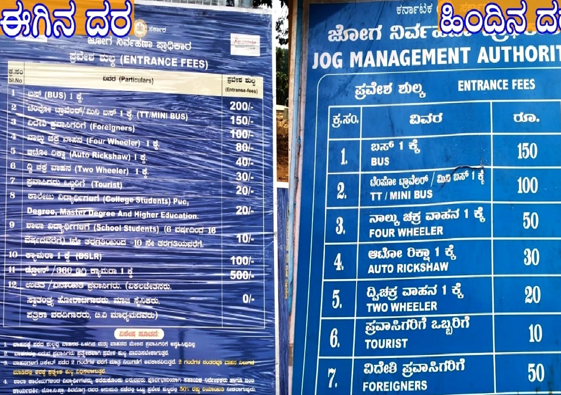 Shimoga Residents Protest Against Hike in Jog Falls Entry Fees - News Karnataka