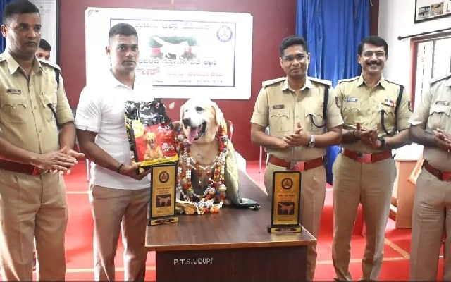 Udupi District’s Beloved Police Dog ‘Icon' Retires After 10 Years of Service - News Karnataka