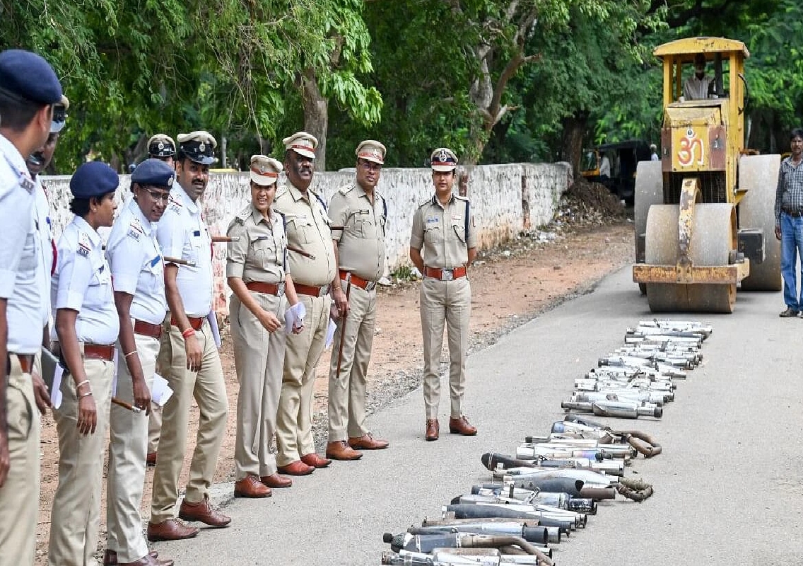 Mysuru Traffic Police Crack Down on Defective Silencers - News Karnataka