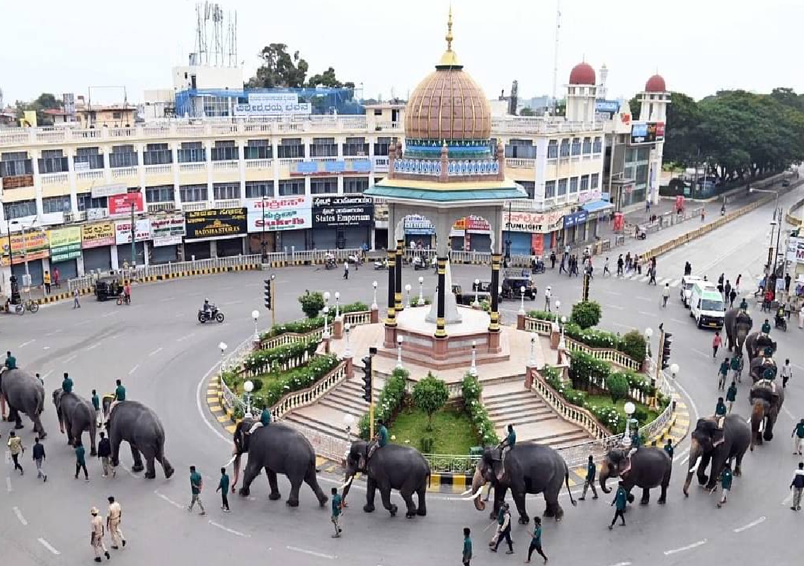 Dasara Elephants Weighed at Historic Mysuru Bridge - News Karnataka