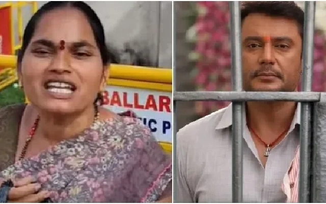 Woman Fan Causes Commotion Outside Ballari Prison Demanding to Meet Actor Darshan - News Karnataka