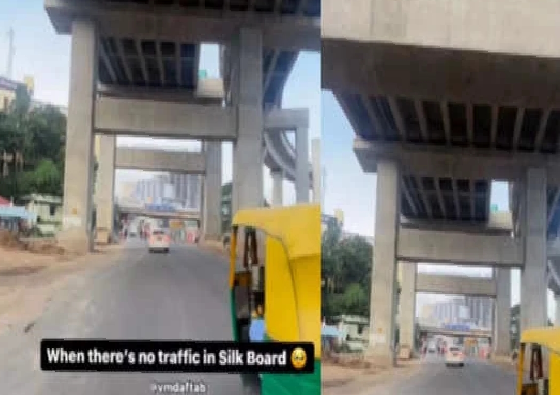 Viral Video Shows ‘No Traffic’ at Bengaluru's Infamous Silk Board, Leaves Netizens in Disbelief - News Karnataka