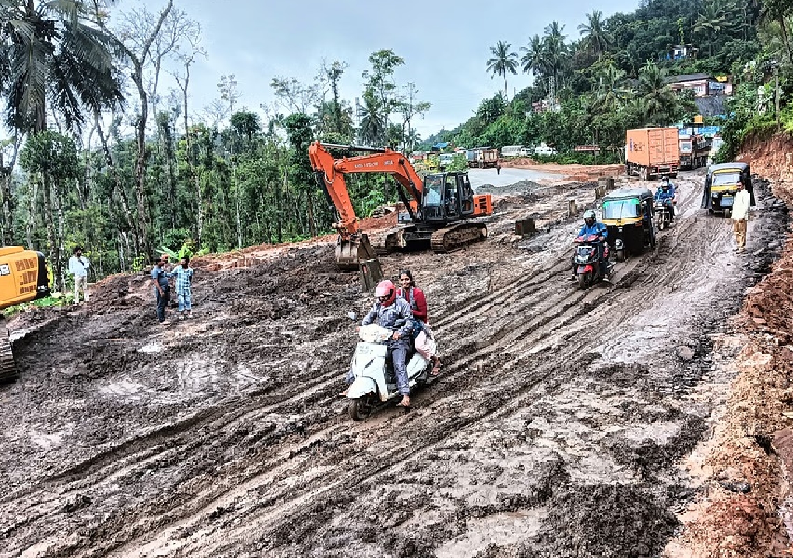 Thousands of Vehicles Stranded as Bengaluru-Mangaluru National Highway Turns Muddy - News Karnataka