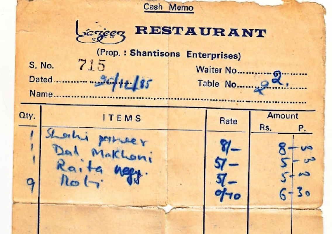Nostalgia Strikes as Old Restaurant Bill from 2007 Sparks Online Debate - News Karnataka