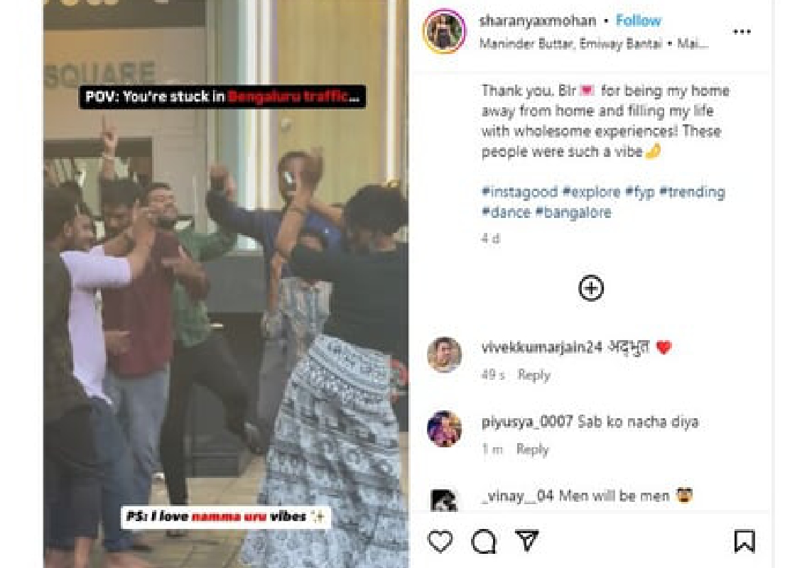 Bengaluru Woman Joins Street Dancers During Traffic Jam, Wins Hearts Online - News Karnataka