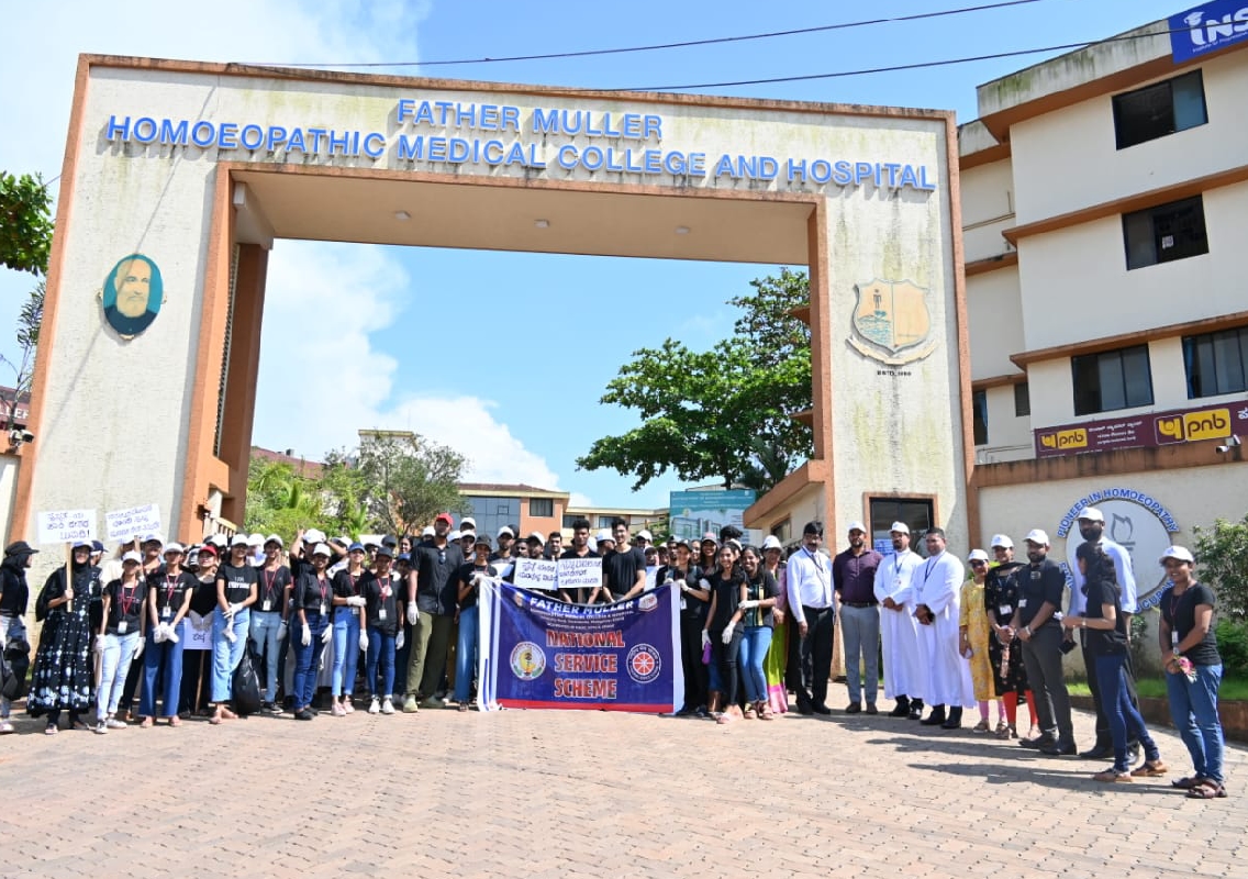 Swachatha Hi Seva and Mass Scale Cleanliness Drive by Father Muller Homoeopathic Medical College - News Karnataka