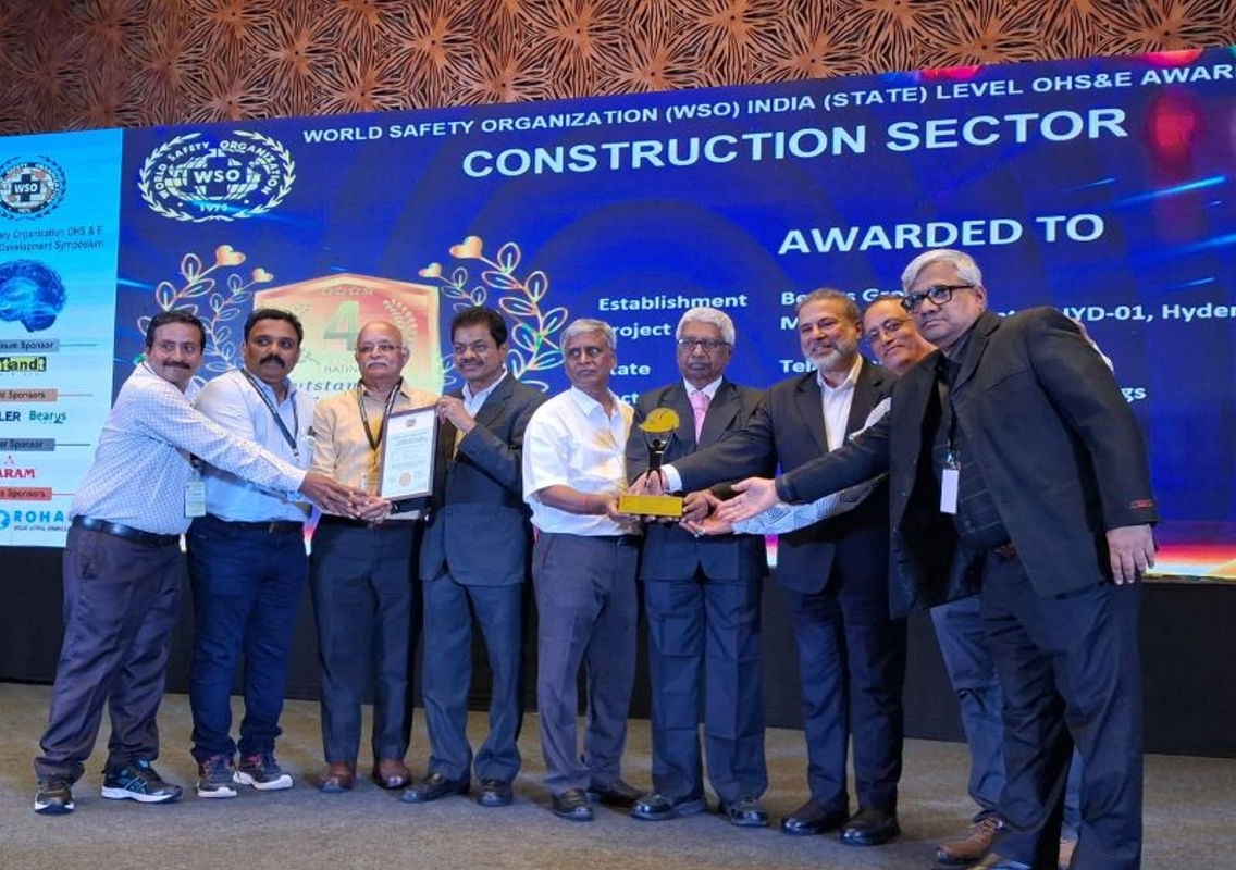 Bearys Group Receives Outstanding Performance in Construction OHS&E Excellence Award - News Karnataka