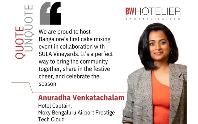 Moxy Bengaluru Airport Hosts First Cake Mixing Ceremony in Collaboration with SULA Vineyards - News Karnataka