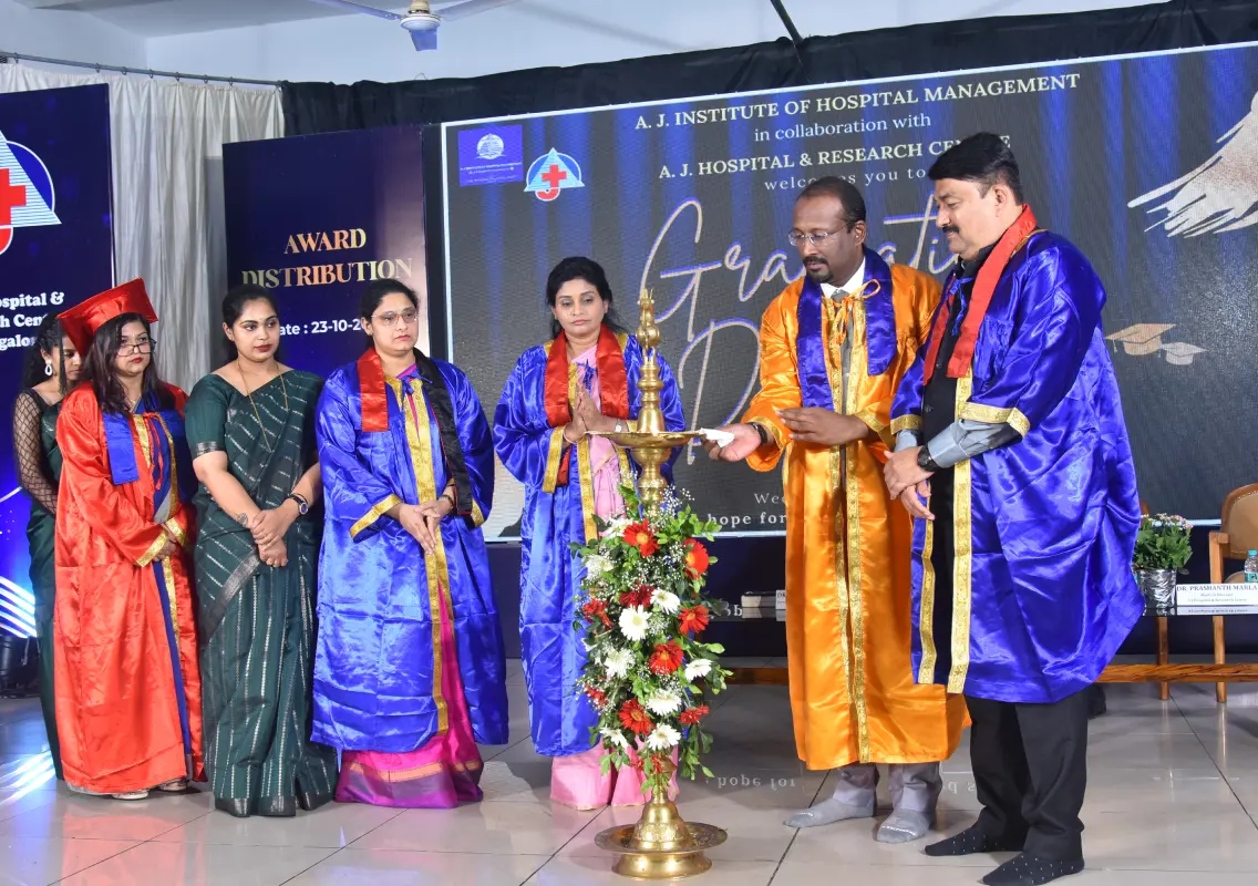 A.J. Institute of Hospital Management Commemorates Graduation Ceremony 2024 - News Karnataka