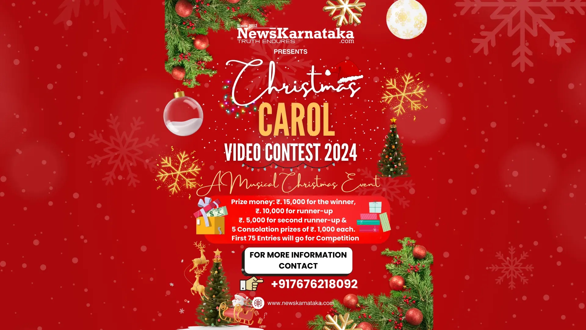 News Karnataka’s Christmas Carols Video Contest: Join Us as a Sponsor in Spreading the Spirit of Christmas Worldwide - News Karnataka