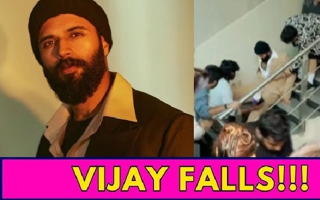 Vijay Deverakonda Falls Down Stairs While Promoting ‘Sahiba' in Mumbai - News Karnataka