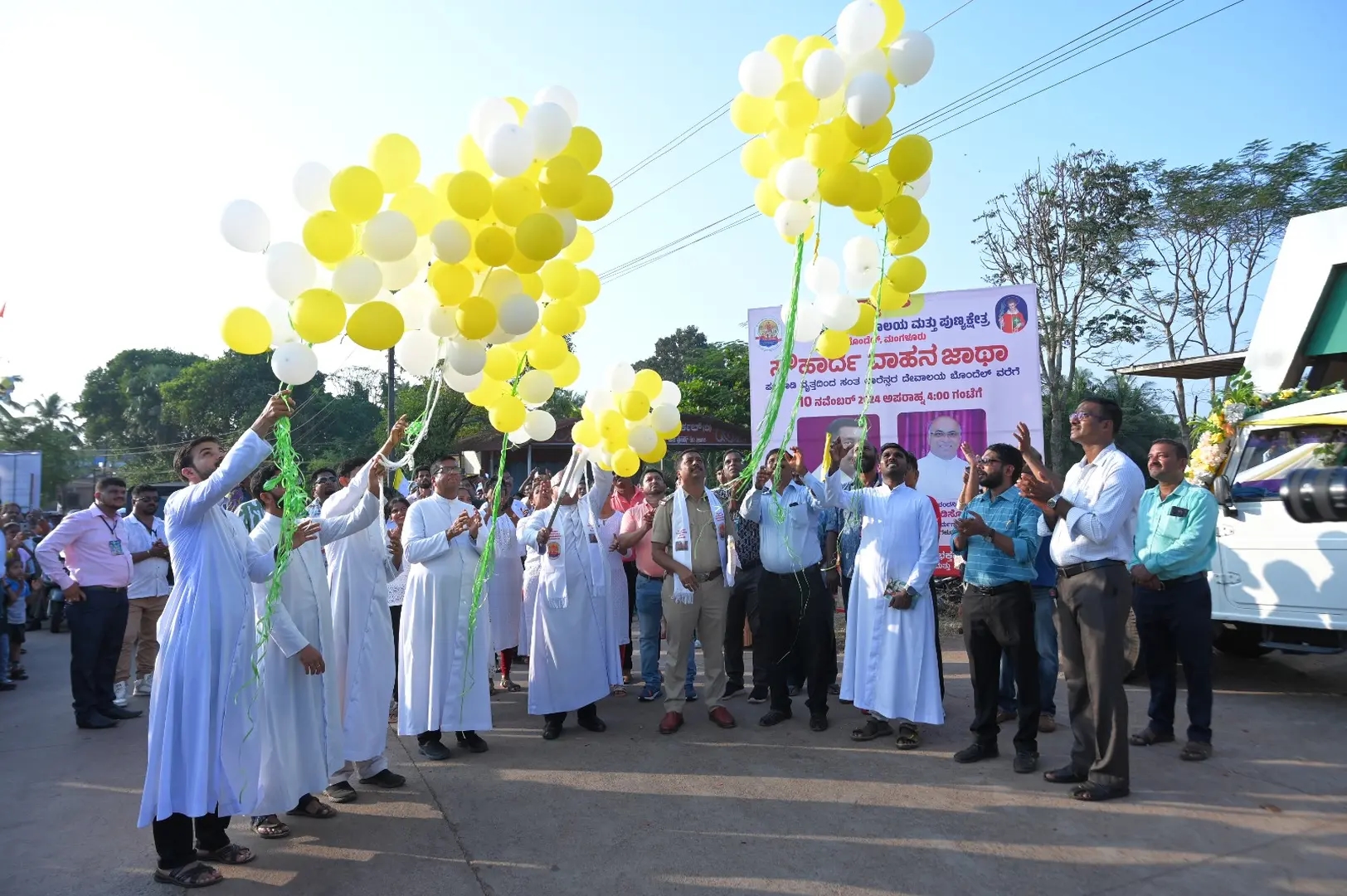 Harmony Vehicle Rally Unites Devotees at St Lawrence Church & Shrine, Bondel - News Karnataka