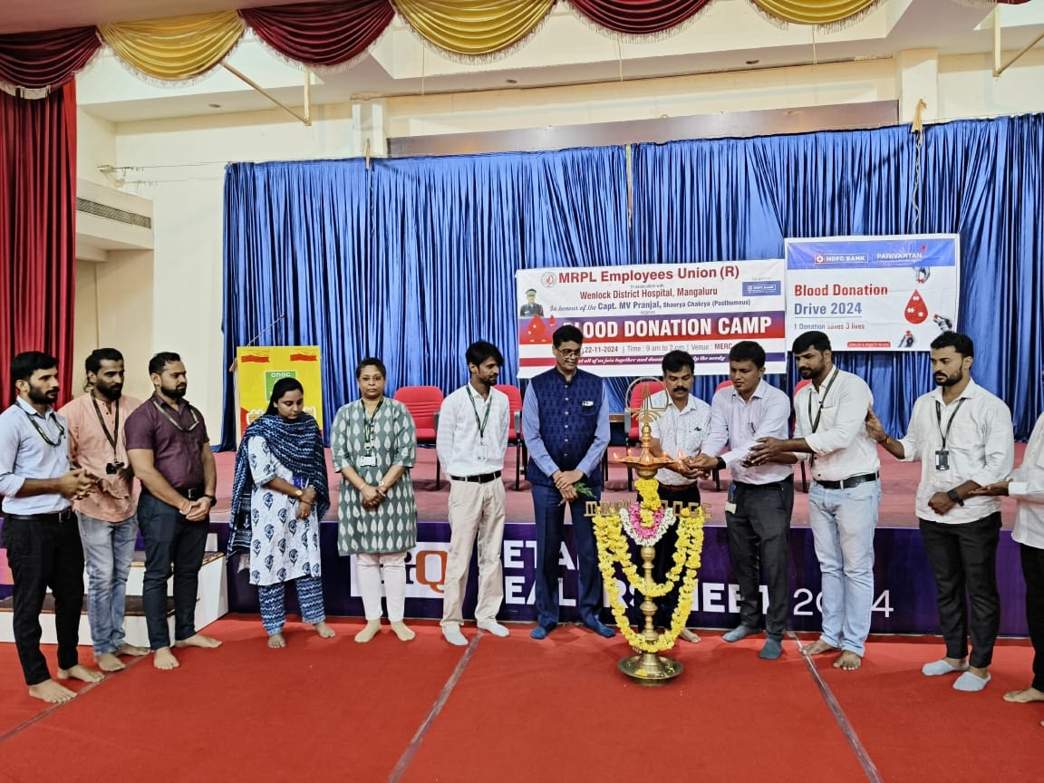 MRPL Employees Union organises blood donation camp to honour martyr - News Karnataka