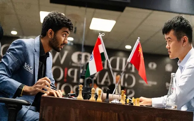 Gukesh Stuns Ding Liren in FIDE World Chess Championship 2024 - News Karnataka