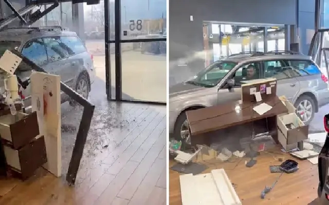 Utah Customer Crashes Car into Dealership After Dispute Over Faulty Vehicle - News Karnataka