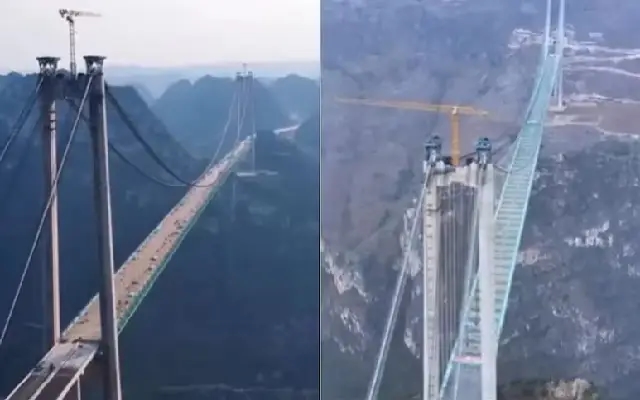 Sky Giant: China’s Huajiang Grand Canyon Bridge Set to Break Records - News Karnataka