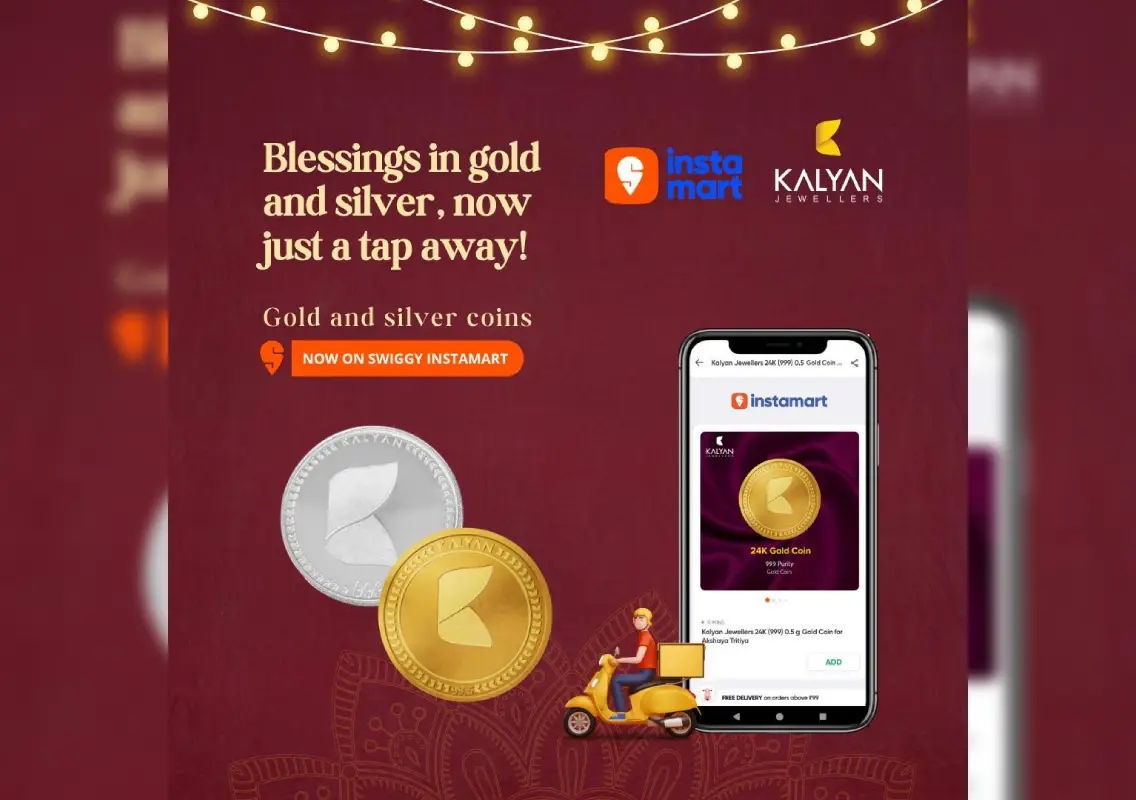 Instamart partners with Kalyan Jewellers to deliver Gold and Silver Coins just in time for Akshaya Tritiya - News Karnataka