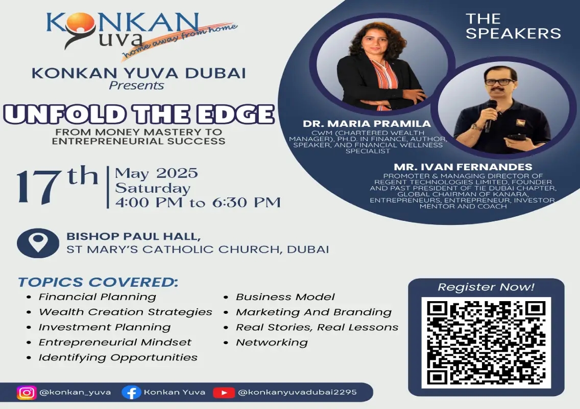 Konkan Yuva to host wealth and entrepreneurship workshop in Dubai - News Karnataka