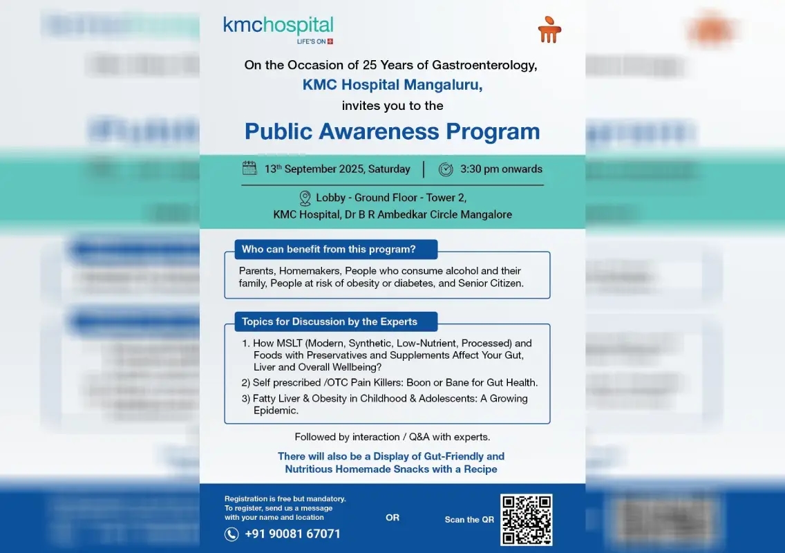 KMC Mangaluru to host awareness drive on liver and digestive health - News Karnataka