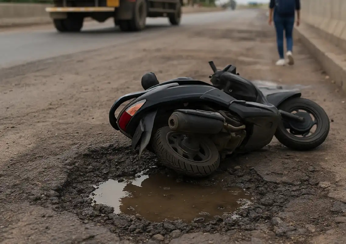Bengaluru student crushed to death while avoiding pothole in Avalahalli - News Karnataka