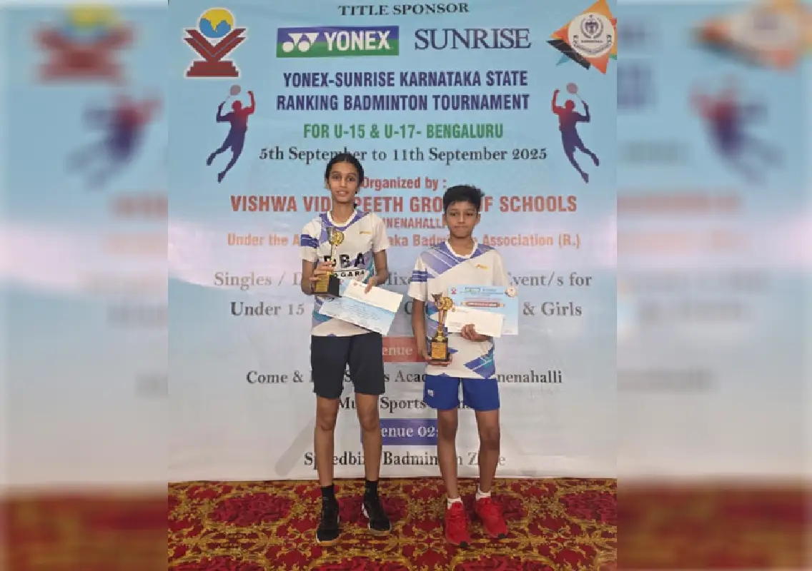 Mangaluru’s Kian PC shines with double bronze at state ranking badminton meet - News Karnataka