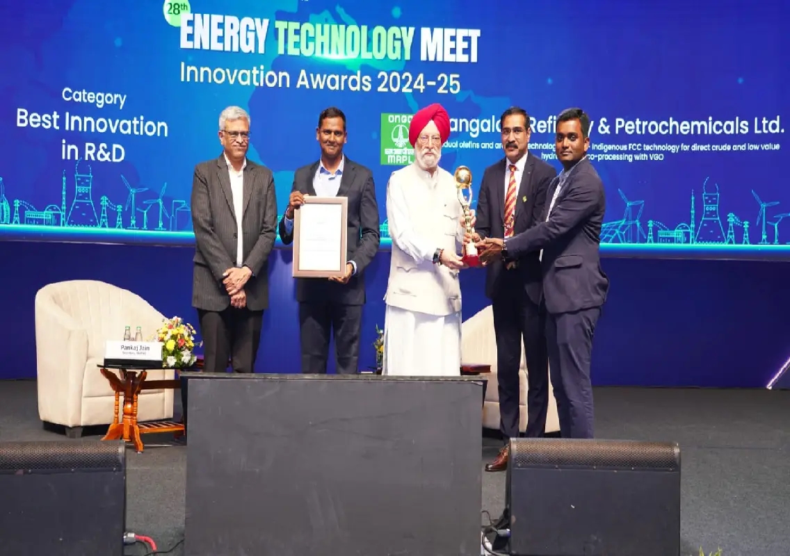 MRPL Bags 4th Successive Best Refining Innovation (R&D) Award at ETM 2025 - News Karnataka