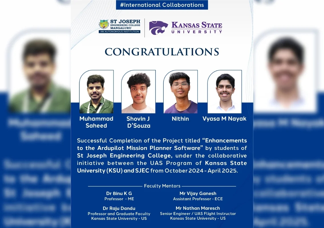 SJEC Students Complete International Collaborative Project with Kansas StateUniversity, USA - News Karnataka