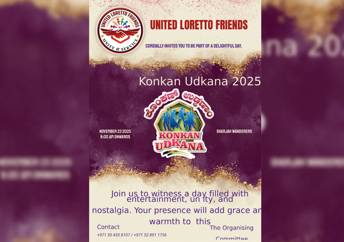 Konkan Udkana 2025 set to dazzle UAE on Nov 23 - News Karnataka