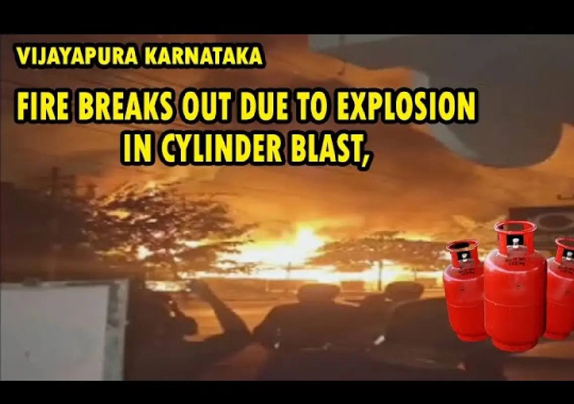 Fire guts snack pushcarts and warehouse on Lingadagudi Road in Vijayapura - News Karnataka