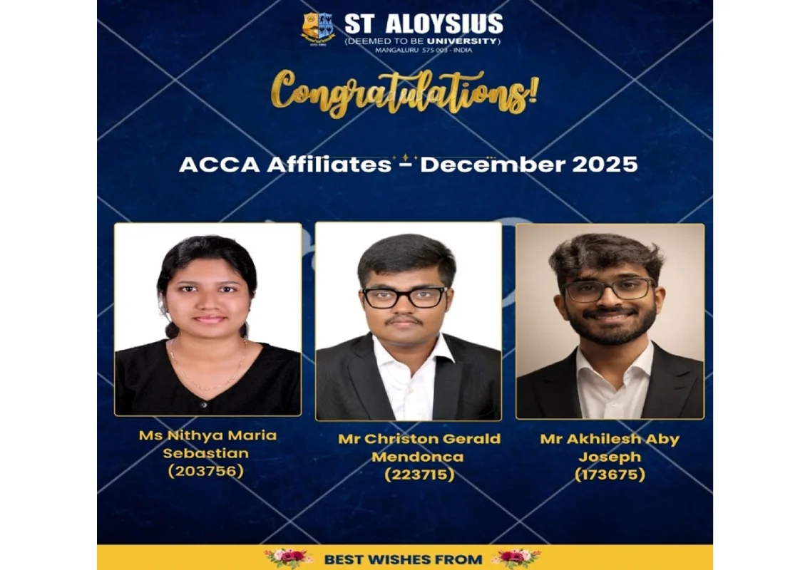 St Aloysius University alumni earn prestigious ACCA affiliate status - News Karnataka