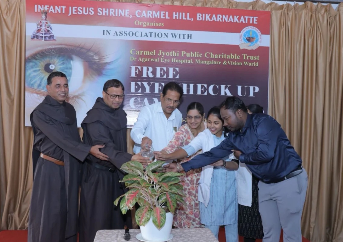 Free eye check-up camp held at Infant Jesus Shrine, Bikarnakatte - News Karnataka