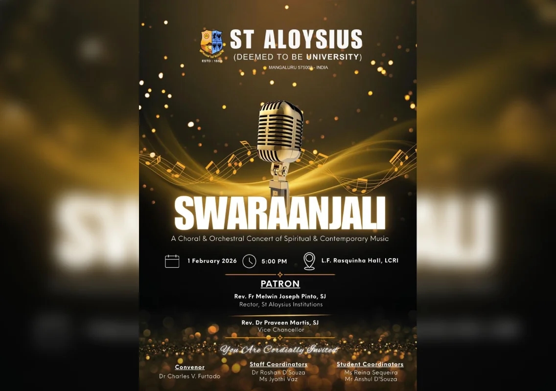 St Aloysius University to host ‘Swaranjali’ choral and orchestral concert - News Karnataka