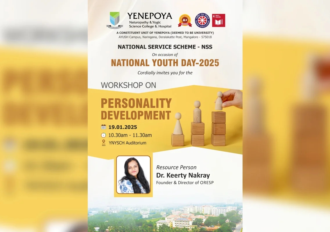 National Youth Day workshop held at Yenepoya Naturopathy & Yogic Science College - News Karnataka