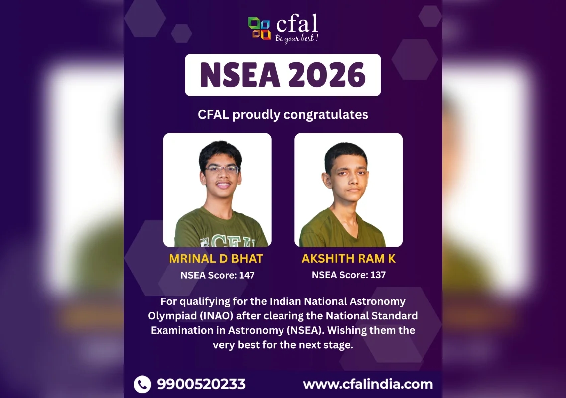 From Mangaluru to the National Stage: CFAL Students Deliver Exceptional Results at the National Standard Examination 2025 - News Karnataka