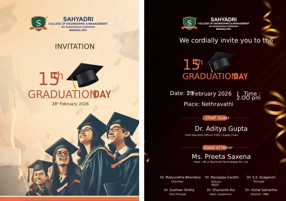 Sahyadri College to hold 15th postgraduate graduation ceremony - News Karnataka