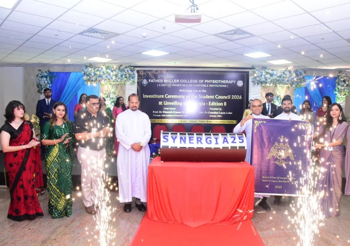 Father Muller College of Physiotherapy hosts council handover and unveils Synergia 2025 - News Karnataka