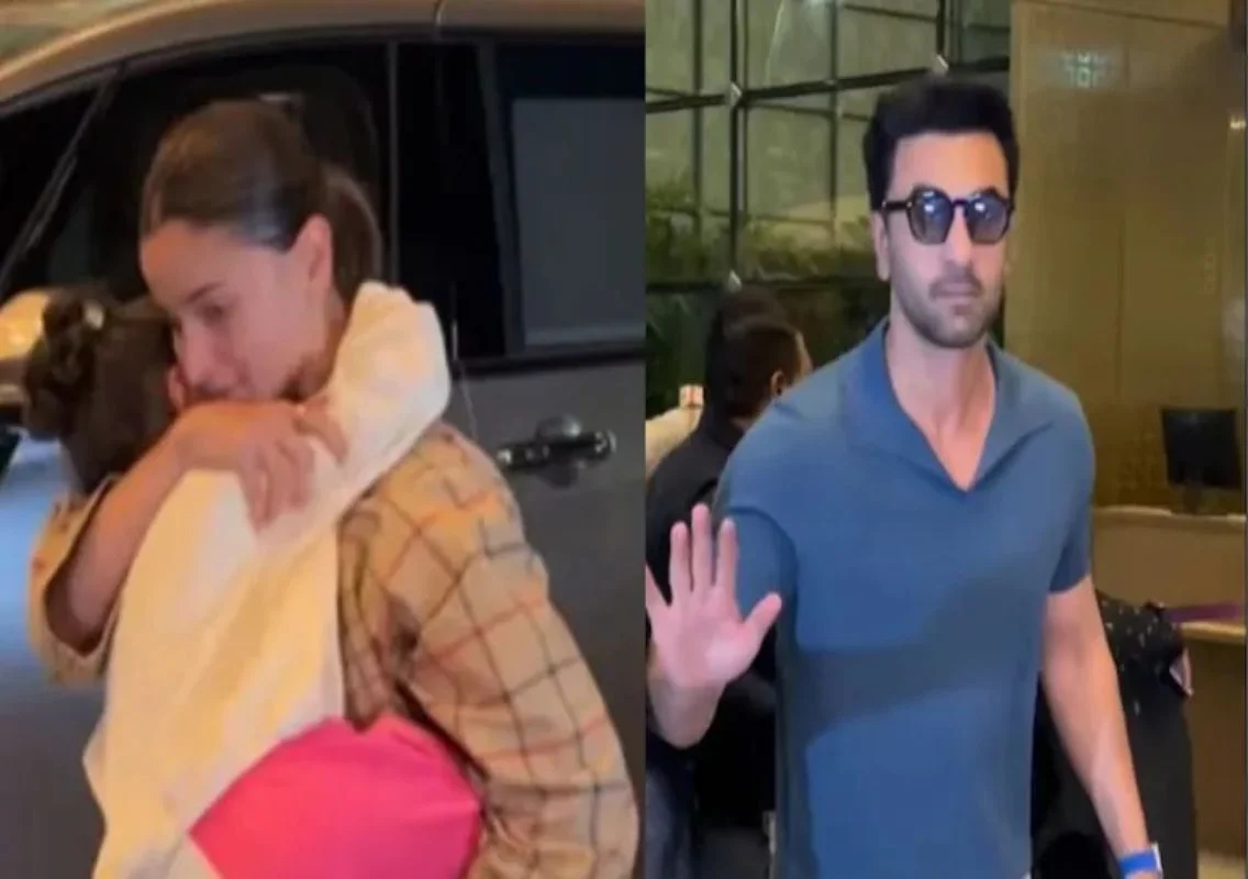 Alia, Ranbir spotted with Raha at airport - News Karnataka