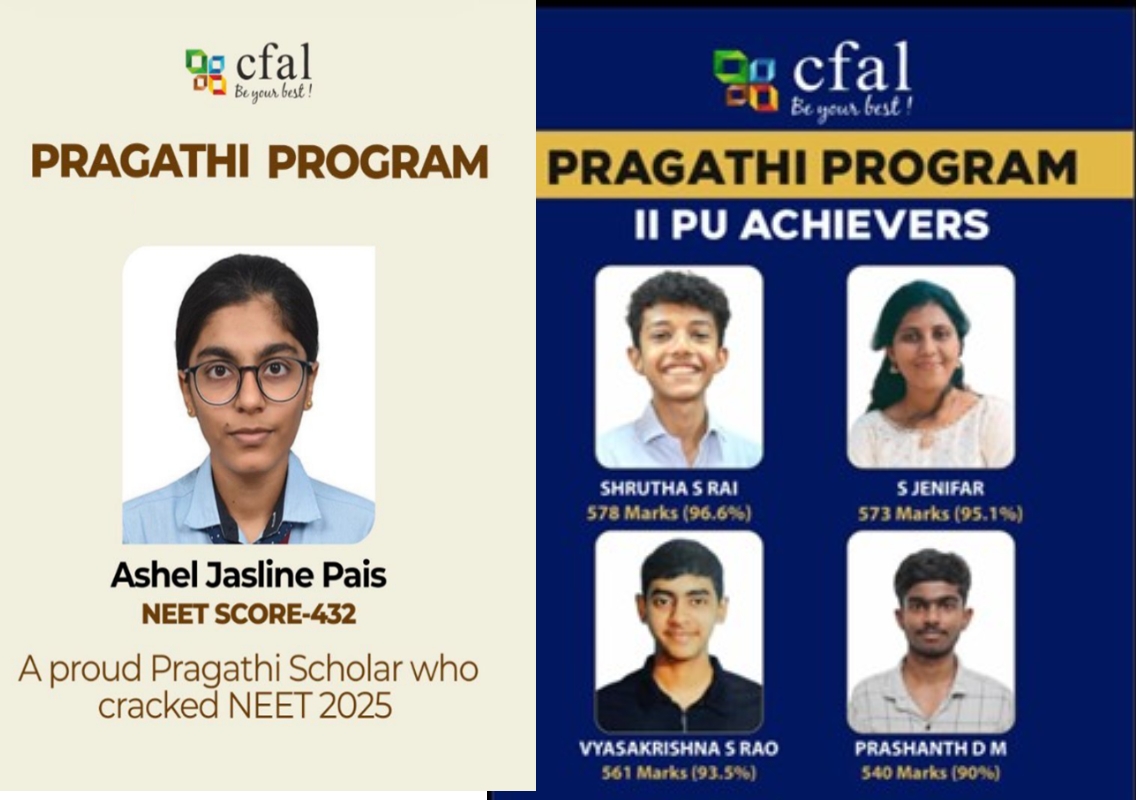 CFAL Opens Applications for Pragathi: A Free Two-Year Support Program for Government School Students - News Karnataka