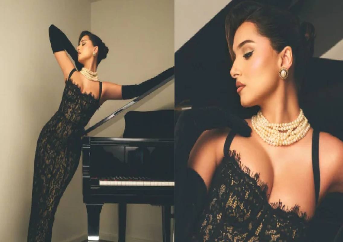 Tara Sutaria stuns in Old Hollywood black lace gown - News Karnataka